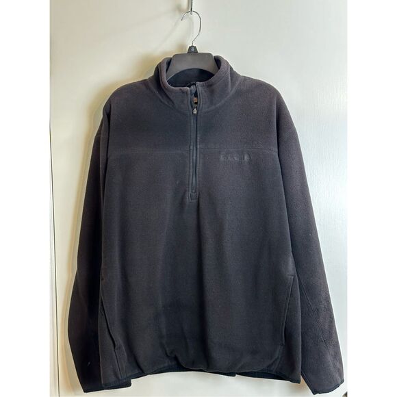 Timberland size 2XL black fleece 1/4 zip jacket - Picture 1 of 12